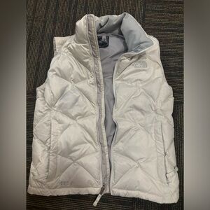 The North Face 550 white down puffer vest